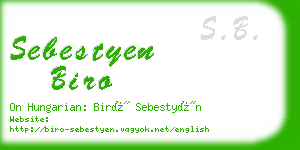 sebestyen biro business card